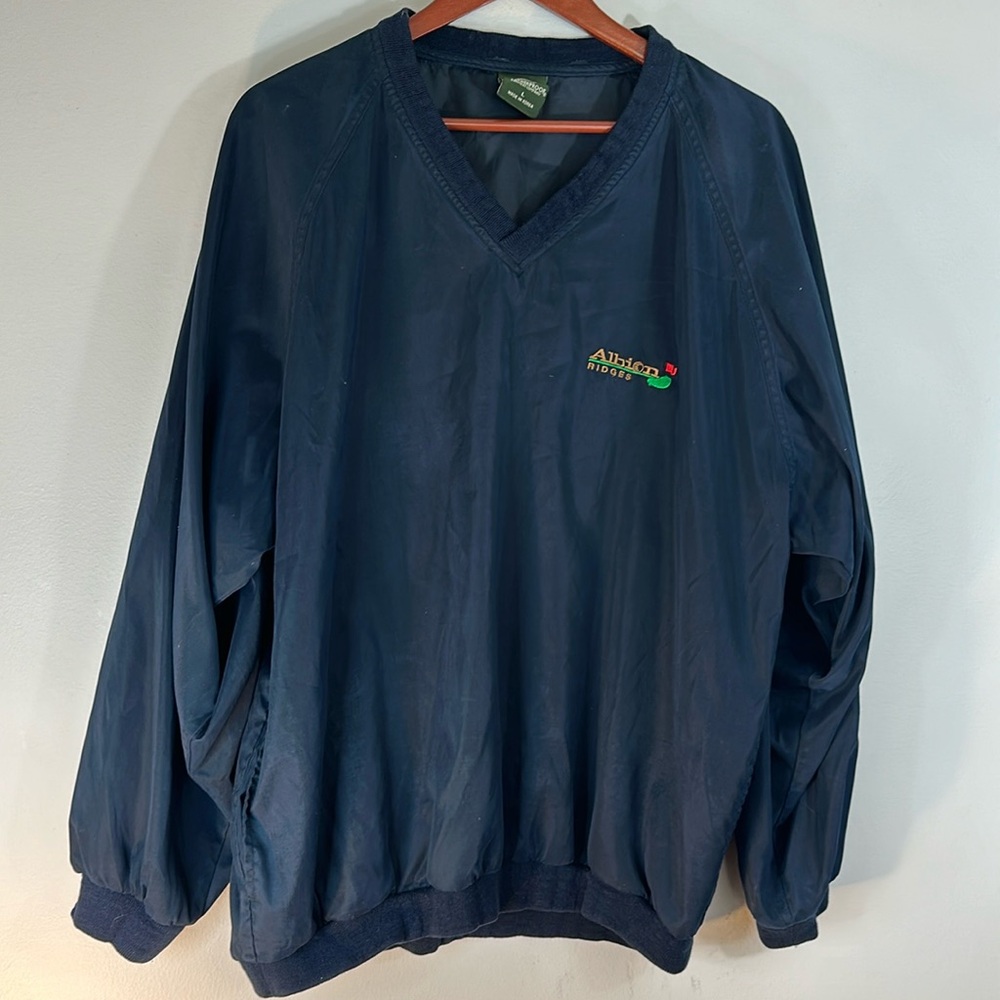 Weatherproof navy blue the pull over windbreaker Albion Ridges size L